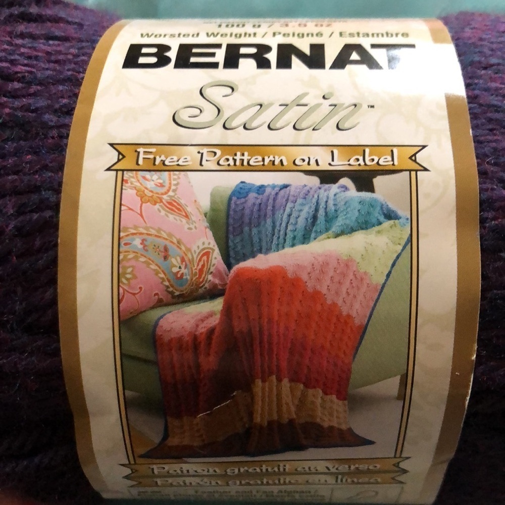 Vanna’s Choice Lion Brand Lot Of 7 Skeins Yarn Burgundy Barley Honey Dusty Blue - Picture 10 of 10